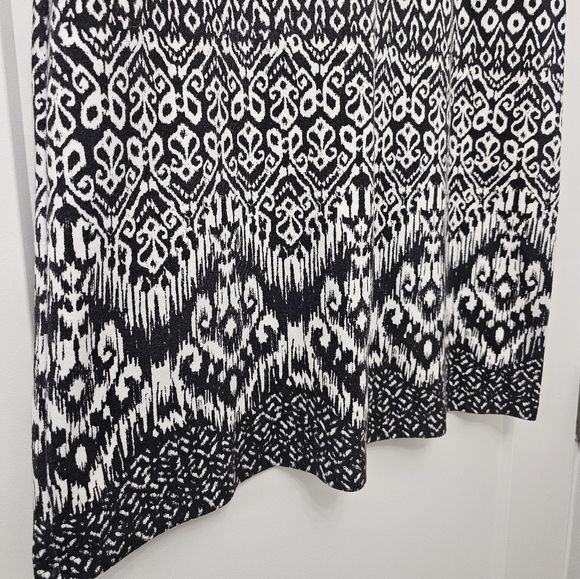 Karen Scott Sport Petites Black White Print Short Sleeve Dress Petite Large - Picture 7 of 7